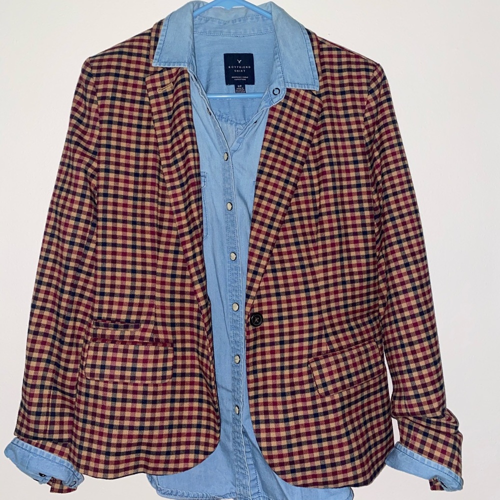 Jacket w/ denim shirt